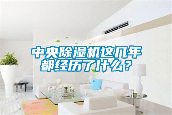 中央除濕機這幾年都經(jīng)歷了什么？