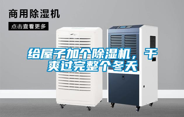 給屋子加個除濕機，干爽過完整個冬天
