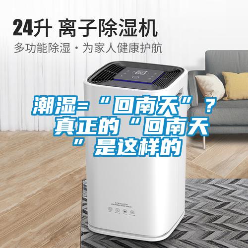 潮濕=“回南天”？ 真正的“回南天”是這樣的