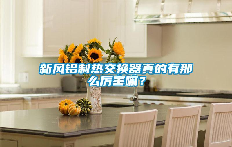 新風(fēng)鋁制熱交換器真的有那么厲害嘛？
