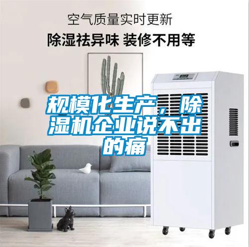 規(guī)?；a(chǎn)，除濕機(jī)企業(yè)說不出的痛