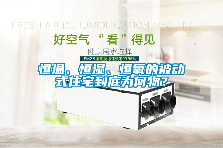 恒溫、恒濕、恒氧的被動(dòng)式住宅到底為何物？