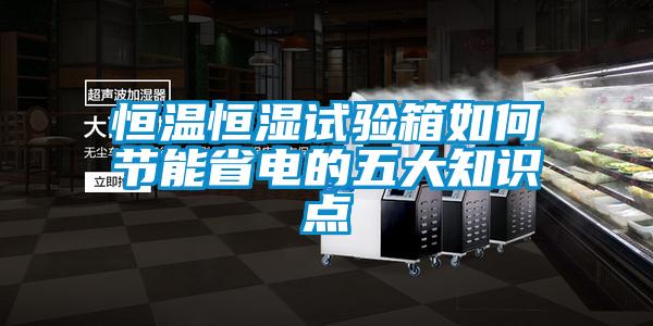 恒溫恒濕試驗(yàn)箱如何節(jié)能省電的五大知識點(diǎn)