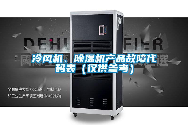 冷風(fēng)機、除濕機產(chǎn)品故障代碼表（僅供參考）