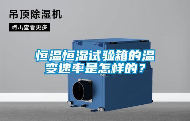 恒溫恒濕試驗箱的溫變速率是怎樣的？