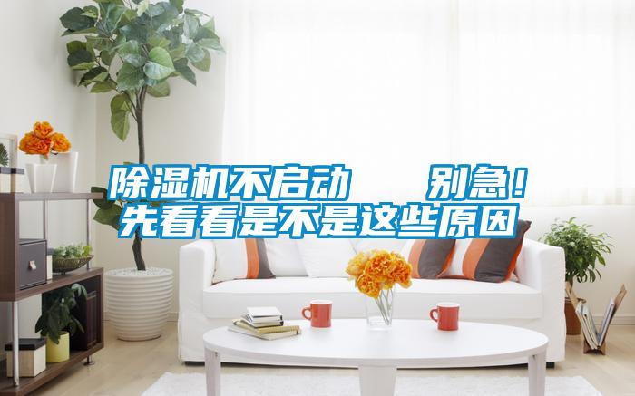 除濕機(jī)不啟動(dòng)   別急！先看看是不是這些原因