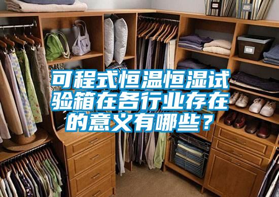 可程式恒溫恒濕試驗(yàn)箱在各行業(yè)存在的意義有哪些？
