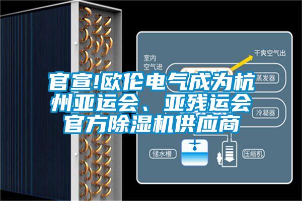 官宣!歐倫電氣成為杭州亞運會、亞殘運會官方除濕機供應(yīng)商