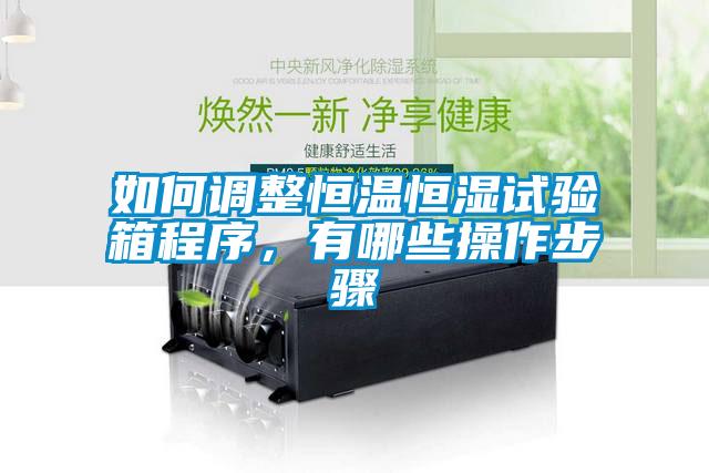 如何調(diào)整恒溫恒濕試驗箱程序，有哪些操作步驟