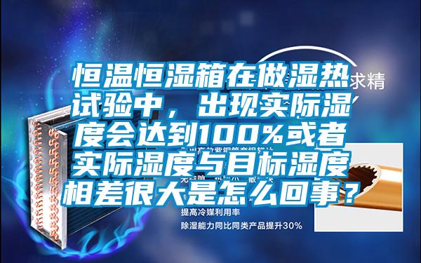 恒溫恒濕箱在做濕熱試驗中，出現(xiàn)實際濕度會達到100%或者實際濕度與目標濕度相差很大是怎么回事？