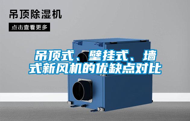 吊頂式、壁掛式、墻式新風(fēng)機(jī)的優(yōu)缺點(diǎn)對比