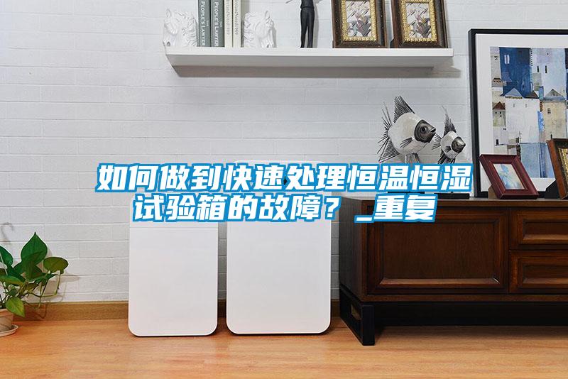 如何做到快速處理恒溫恒濕試驗箱的故障？_重復(fù)