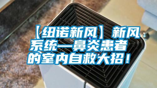 【紐諾新風(fēng)】新風(fēng)系統(tǒng)—鼻炎患者的室內(nèi)自救大招！