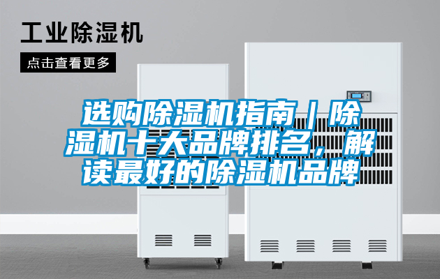 選購(gòu)除濕機(jī)指南｜除濕機(jī)十大品牌排名，解讀最好的除濕機(jī)品牌