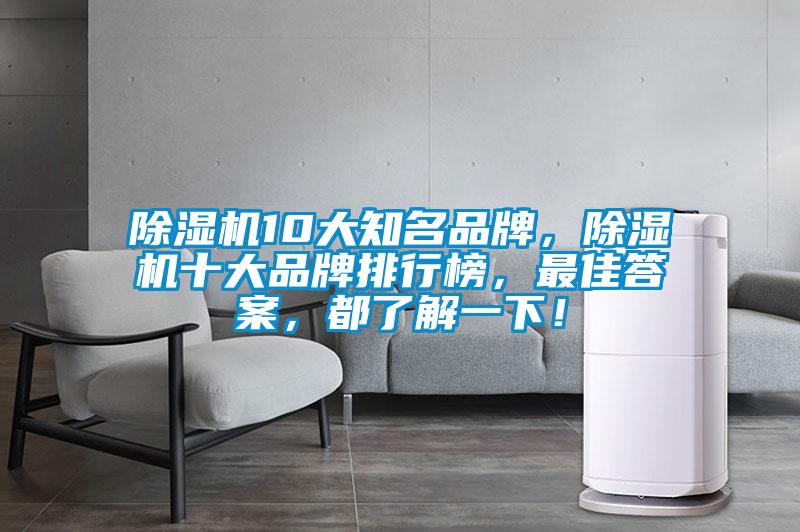 除濕機(jī)10大知名品牌，除濕機(jī)十大品牌排行榜，最佳答案，都了解一下！