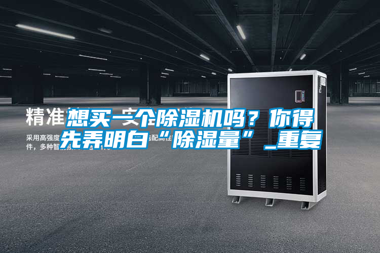 想買一個(gè)除濕機(jī)嗎？你得先弄明白“除濕量”_重復(fù)