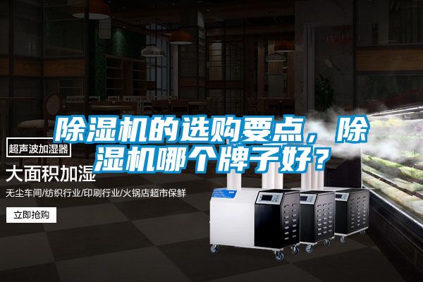 除濕機的選購要點，除濕機哪個牌子好？