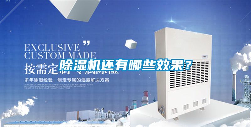 除濕機還有哪些效果？