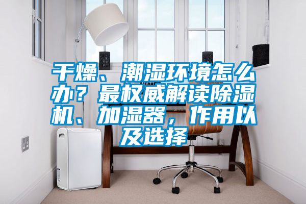 干燥、潮濕環(huán)境怎么辦？最權(quán)威解讀除濕機(jī)、加濕器，作用以及選擇