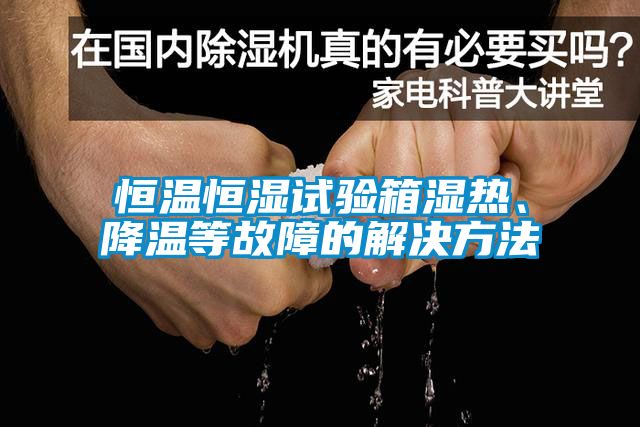 恒溫恒濕試驗(yàn)箱濕熱、降溫等故障的解決方法