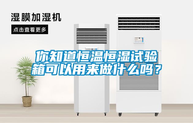 你知道恒溫恒濕試驗箱可以用來做什么嗎？